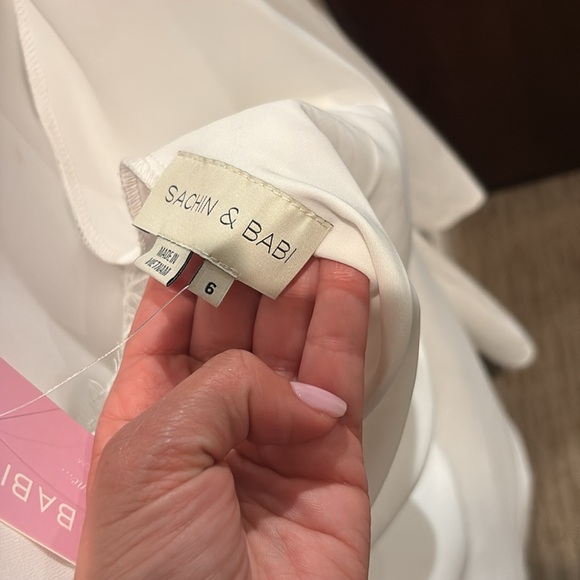 SACHIN & BABI Anthropologie Cameron Lace-Trim Crepe Minidress size 6 NWT $495 - Picture 5 of 6